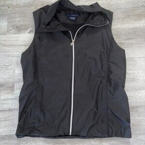 Ralph Lauren POLO GOLF Vest Womens S/P Black Water Repellent Full Zip
